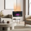28.5" Wall‑Mounted Electric Fireplace – 7 Flame Colors, 1450W Heater, Black