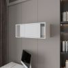 White Floating Cabinet with Sliding Door