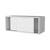 White Floating Cabinet with Sliding Door