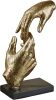 Loving Hands Gold Sculpture – Contemporary Resin Tabletop Statue | Modern Symbol of Connection