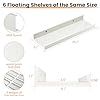 Floating Shelves for Wall, Wall Shelves for Decor Storage Set of 6, Wall Mounted Wood Shelf for Bedroom, Living Room, Bathroom, Kitchen