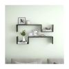 Wall Shelves 2pcs Black 39.4"X5.9"X7.9" Engineered Wood 807269