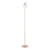 Moon Contemporary Floor Lamp in Gold Metal and Frosted Glass by