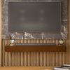 60" Fireplace Mantel, made of Solid Pine, Wall-Mounted Floating Shelf,Brown