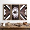 Set of 3 Aztec Wall Decor, 20.9"x 9.8" Wood Western Wall Art, Native American Tribal Southwestern Modern Boho Southwest