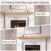 Fireplace Mantel, 60" Wood Floating Fireplace Shelf, Wall Mounted Handcrafted Wood Brack, Mantels Over Fireplace with Upgraded Resin End Caps,60" W x