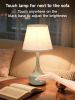 Touch Bedside Lamp Set of 2, Farmhouse 3-Way Dimmable Table Lamps for Nightstand with Fabric Shade, Desk Lamp for Reading, Bedroom, Livingroom, Office