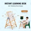 Art Easel for Kids, 2-in-1 Wooden Double-Sided Kid's Art Easel with Magnetic Whiteboard & Chalkboard
