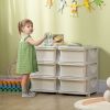 3‑Tier Kids Toy Storage Organizer with 6 Drawers – Cream