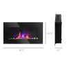 28.5" Wall‑Mounted Electric Fireplace – 7 Flame Colors, 1450W Heater, Black