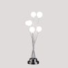 27.5" Silver Chrome 6-Light Globe Table Lamp – Acrylic LED Statement Accent