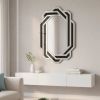 Decorative Mirror for Wall Modern Bathroom Wall Mirror, Luxury Vanity Mirror, Crystal Crush Diamond Mirror for Living Room,Bedroom,Entryway