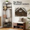 Corner shelf, clothes hanger with shoe cabinet, clothes hanger
