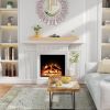 Fireplace Mantel, 60" Wood Floating Fireplace Shelf, Wall Mounted Handcrafted Wood Brack, Mantels Over Fireplace with Upgraded Resin End Caps,60" W x