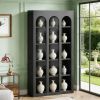Wood Bookshelf, 5-Tier Rustic Bookcase Display Storage Shelving Unit