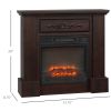 32" Electric Fireplace with Mantel – Freestanding 3D Flame Heater, 1400W with Remote