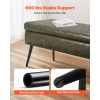 Green PU Leather Storage Ottoman Bench – Modern Entryway & Bedroom Seating with Hidden Compartment