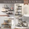 Floating Shelves for Bedroom Decor, Wall Shelves for Storage, Wall Mounted Rustic Wood Floating Shelf for Books,Corner Shelf for Bathroom,Kitchen