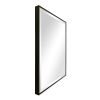 Beveled Modern Rectangular Wall Mirror, 23x29, Black