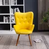 Yellow Velvet Tufted Barrel Accent Chair – Button-Back Elegance
