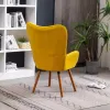 Yellow Velvet Tufted Barrel Accent Chair – Button-Back Elegance