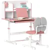 Height‑Adjustable Kids Desk & Chair Set – Tilt Desktop Study Station with Storage, Pink