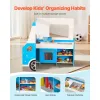 Wooden Ice Cream Cart – Pretend Play Truck with 25 Accessories
