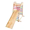 4‑in‑1 Wooden Indoor Playground Jungle Gym – Climbing Rock, Slide, Ladder & Gym Rings