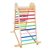 4‑in‑1 Wooden Indoor Playground Jungle Gym – Climbing Rock, Slide, Ladder & Gym Rings