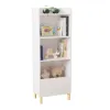 Kids 4‑Tier Wooden Bookcase – Modern Children’s Bookshelf & Toy Storage Organizer