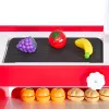 Wooden Kids Grocery Store Playset – Supermarket with Conveyor Belt, Scanner & 35 Accessories