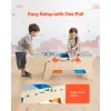 Reversible Wooden Kids Activity Table – 200 Bricks & 3 Storage Bins