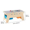 Reversible Wooden Kids Activity Table – 200 Bricks & 3 Storage Bins