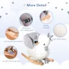 Plush Swan Rocking Horse – Ride‑On Toy with Sound, Wooden Base & Safety Belt