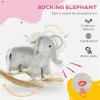 Plush Elephant Rocking Animal – Gray Ride-On Toy with Realistic Sounds