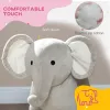 Plush Elephant Rocking Animal – Gray Ride-On Toy with Realistic Sounds
