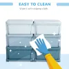3‑Tier Kids Toy Storage Organizer with 6 Drawers – Blue