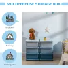 3‑Tier Kids Toy Storage Organizer with 6 Drawers – Blue