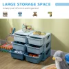 3‑Tier Kids Toy Storage Organizer with 6 Drawers – Blue
