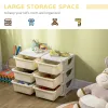 3‑Tier Kids Toy Storage Organizer with 6 Drawers – Cream