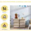 3‑Tier Kids Toy Storage Organizer with 6 Drawers – Cream