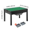 Wooden Kids Activity Table – Reversible Block Surface with Large Storage & Bins