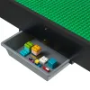 Wooden Kids Activity Table – Reversible Block Surface with Large Storage & Bins