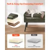 Green PU Leather Storage Ottoman Bench – Modern Entryway & Bedroom Seating with Hidden Compartment