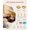 Modern Wooden Kids Play Kitchen – Realistic Lights, Sounds & Ice Maker