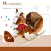 Plush Rocking Horse with Music, Saddle & Soft Plush Body