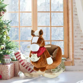 Plush Rocking Horse with Music, Saddle & Soft Plush Body