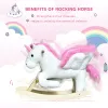 Plush Rocking Unicorn – Wooden Ride‑On Chair with Lullaby Song