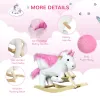 Plush Rocking Unicorn – Wooden Ride‑On Chair with Lullaby Song