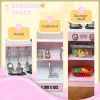 Pink Wooden Pretend Play Kitchen – Ice Maker, Chalkboard, Play Phone & Storage